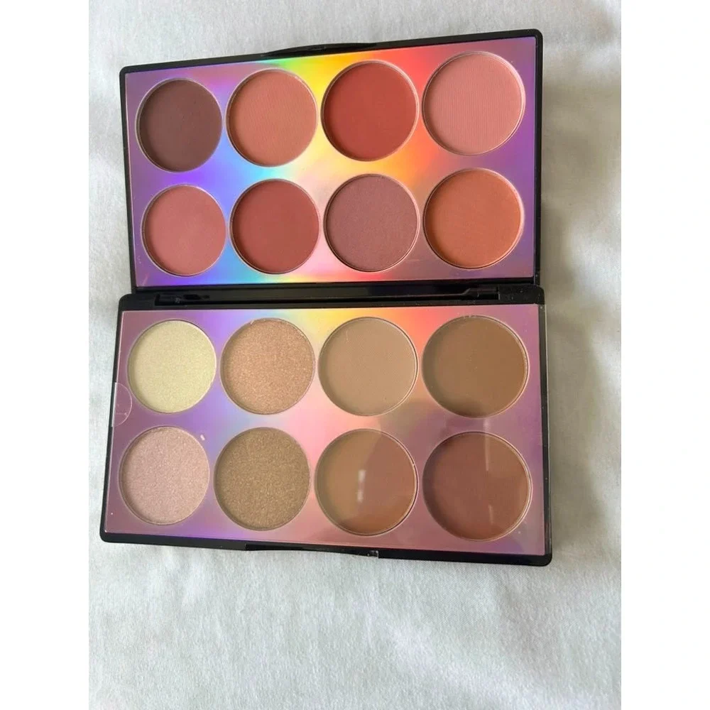 Miss Rose Professional 16 Color Blush Contour Highlighter Palette Makeup Set NEW